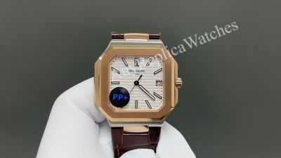 PP Factory Patek Philippe Cubitus 5821 Watches White/Chocolate/Black Face 9015 Movement 45mm